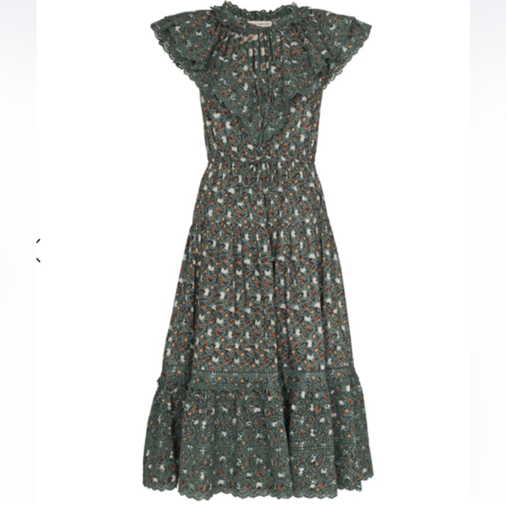 Ulla Johnson Floral Yvette Midi Dress Sz 6 - Picture 4 of 4